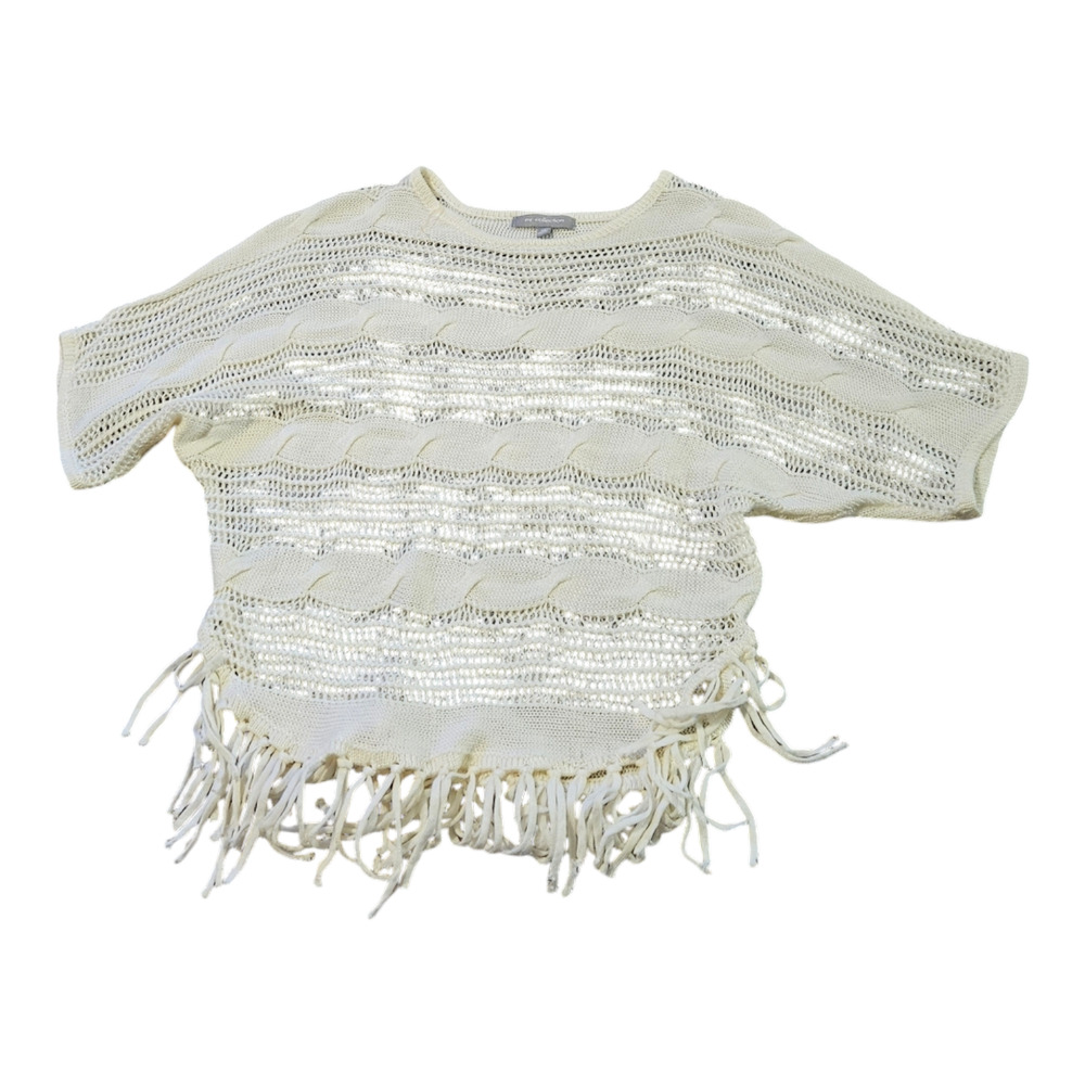 NY Collection XS White Short Sleeve Knit Shirt